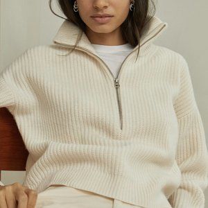 Everlane Felted Merino Half-Zip Sweater